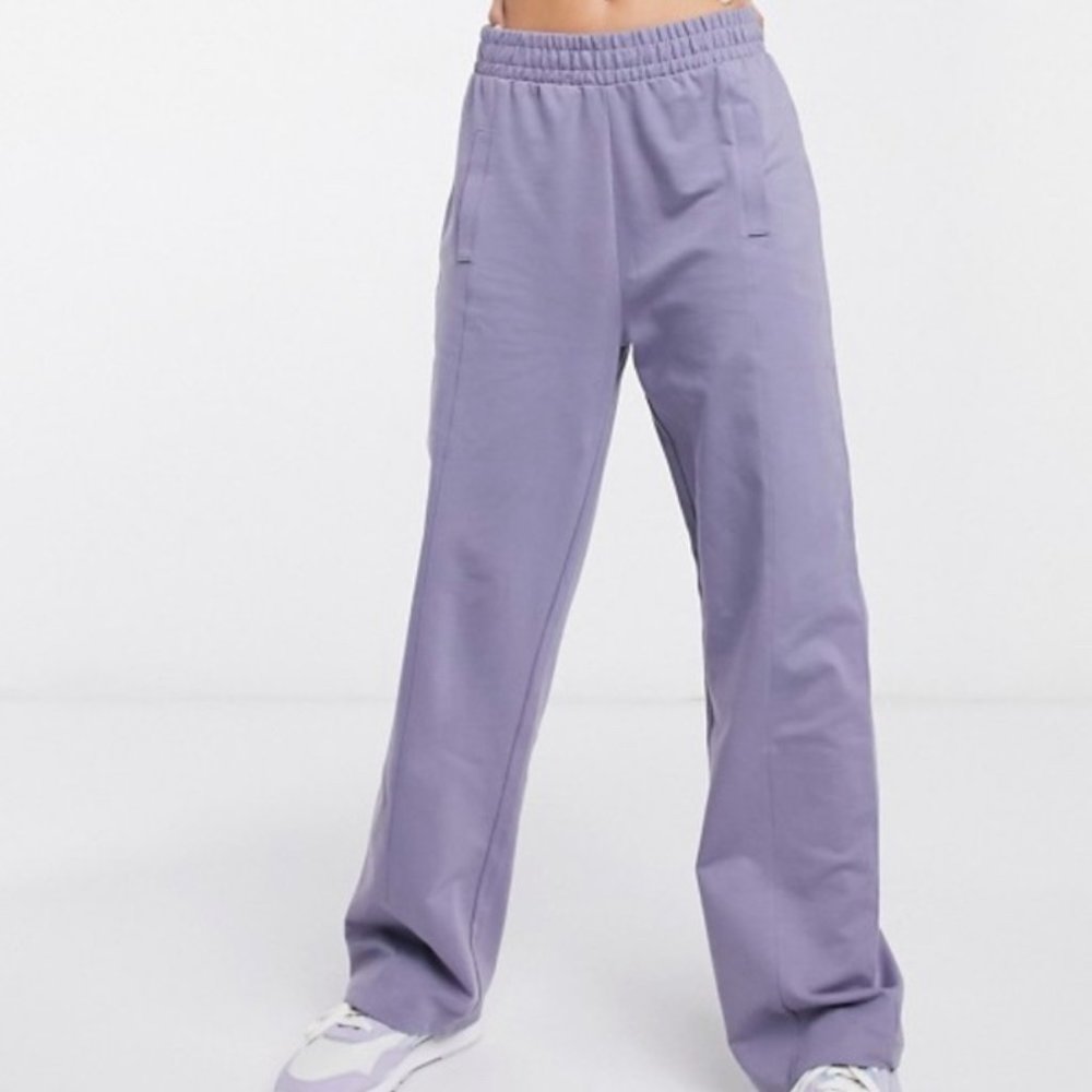 Straight-leg Lilac trousers